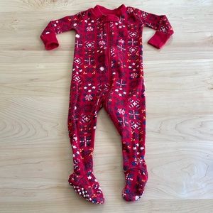 Hanna Andersson Zip Footie Pajamas in Swedish Garland Print 3-6 months ❤️